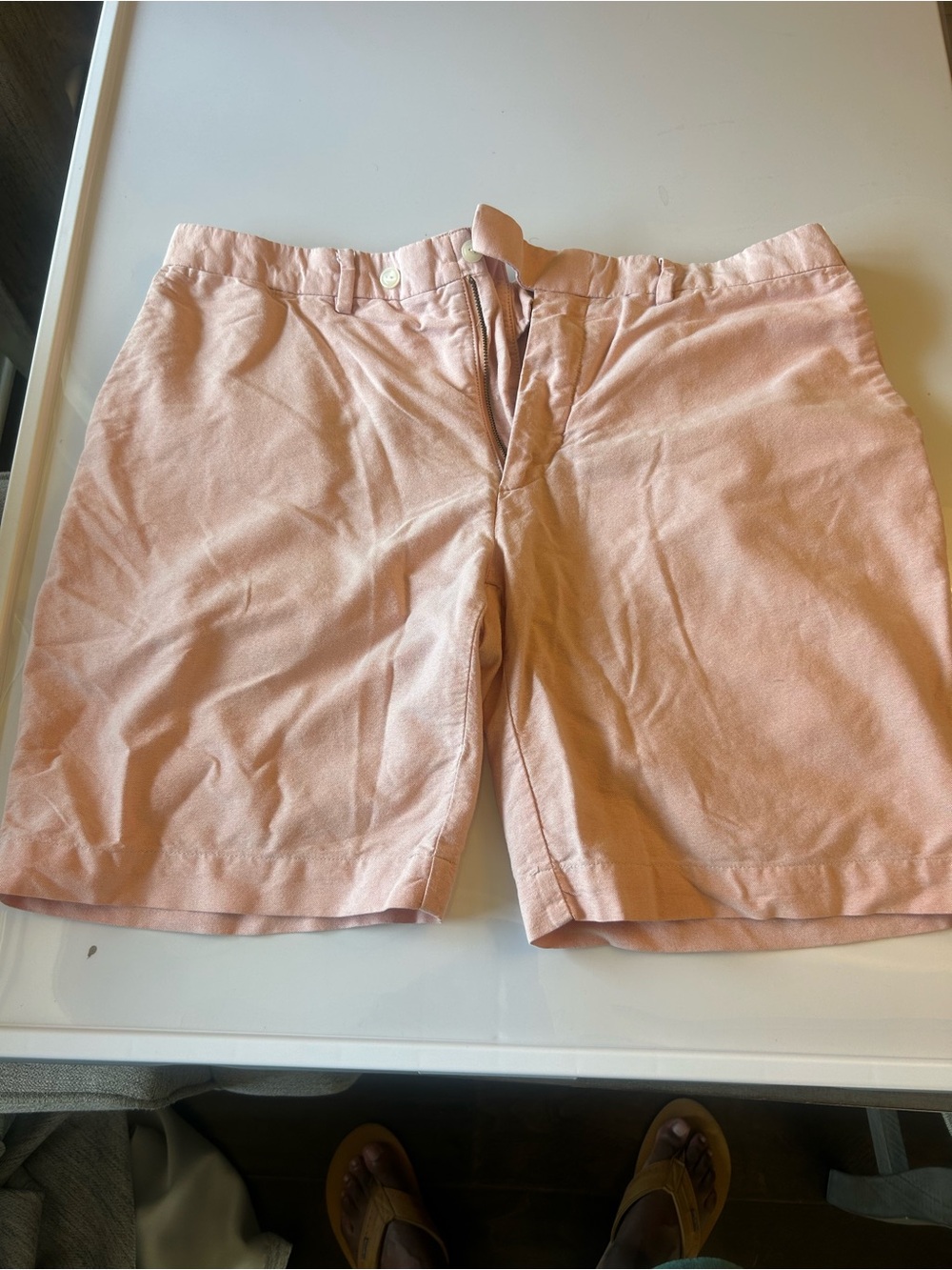 Men's Peach Cotton Blend Shorts